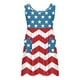 thumbnail image 1 of Odeerbi Niñas Día de La Independencia A-Línea Vestido de Tanque Con Bolsillos Verano Patriótico Estrella Raya Cuello Redondo Vestido de Sol Casual, 1 of 7