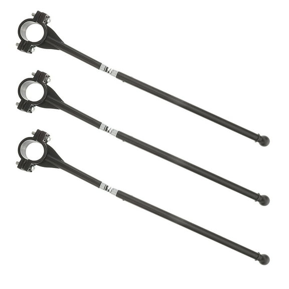 Worgeous  3 Pcs Bicycle Flagpole Stand Recumbent Bike Holder Poles Black