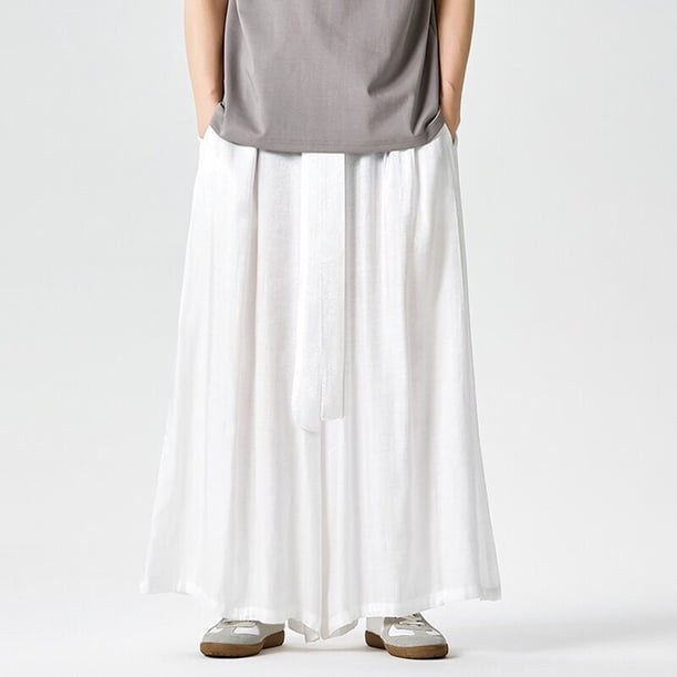 Pantalones Culotte Casuales de Verano Para Hombre, Ligeros, Transpirables, de Corte Holgado, Cómodos, Para Uso Diario.