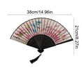 thumbnail image 6 of Decorative Silk Folding Fan with Bamboo Ribs, Durable Hand Fan for Stage Props, Home Decor & Cultural Performances, 6 of 6