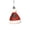 A005- E, variant on Red Fox Christmas Tree Ornament with Striped Scarf and Electroplated Finish, Single Piece, Red Metallic, for Holiday Branch Hanging, Decoration