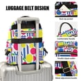 thumbnail image 3 of FORMRS Mini Backpack Purse for Women Travel Daypack Casual Shoulder Bag, Red Retro Shapes, 3 of 7