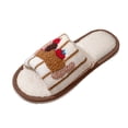 thumbnail image 3 of ichuanyi Fuzzy Open Toe Slippers for Women Indoor Cozy Fluffy Ladies Slippers, Cute Dachshund Winter Bedroom House Shoes Slip On Slides Sandal, 3 of 8