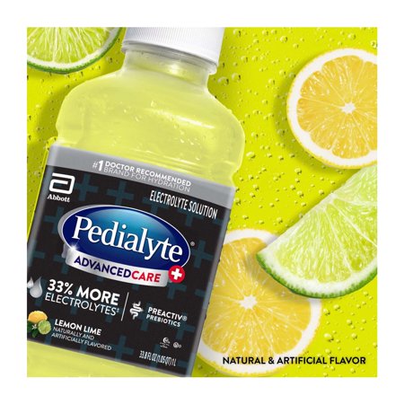 PEDIALYTE ADVANCEDCARE PLUS ELECTROLYTE DRINK, LEMON LIME, 1 LITER