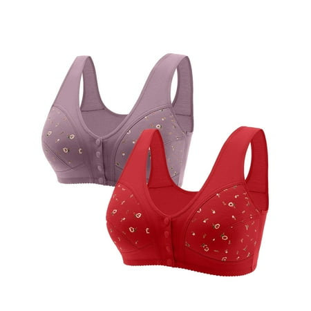 Baodmurt Push Up Bras Set for Women Lounge & Sleep Tie-Front Closure Lingerie  Underwear  Purple+Beige 42ABC