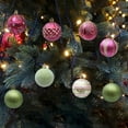 thumbnail image 4 of Christmas Ornaments, Shatterproof Christmas Tree Decorations, Multicolor 8pcs Christmas Ball Ornament Set for Holiday Party Decoration, Plastic Durable Lightweight, 4 of 7