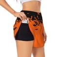 thumbnail image 2 of Haiem Halloween With Black Bats Women's 2 in 1 Running Shorts - Lightweight Athletic Workout Gym Yoga Breathable Sports Shorts Liner with Phone Pockets-Medium, 2 of 9
