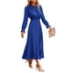 thumbnail image 1 of Vestido PRETTYGARDEN 2025 Midi Azul con Diseño Swiss Dot M, 1 of 8