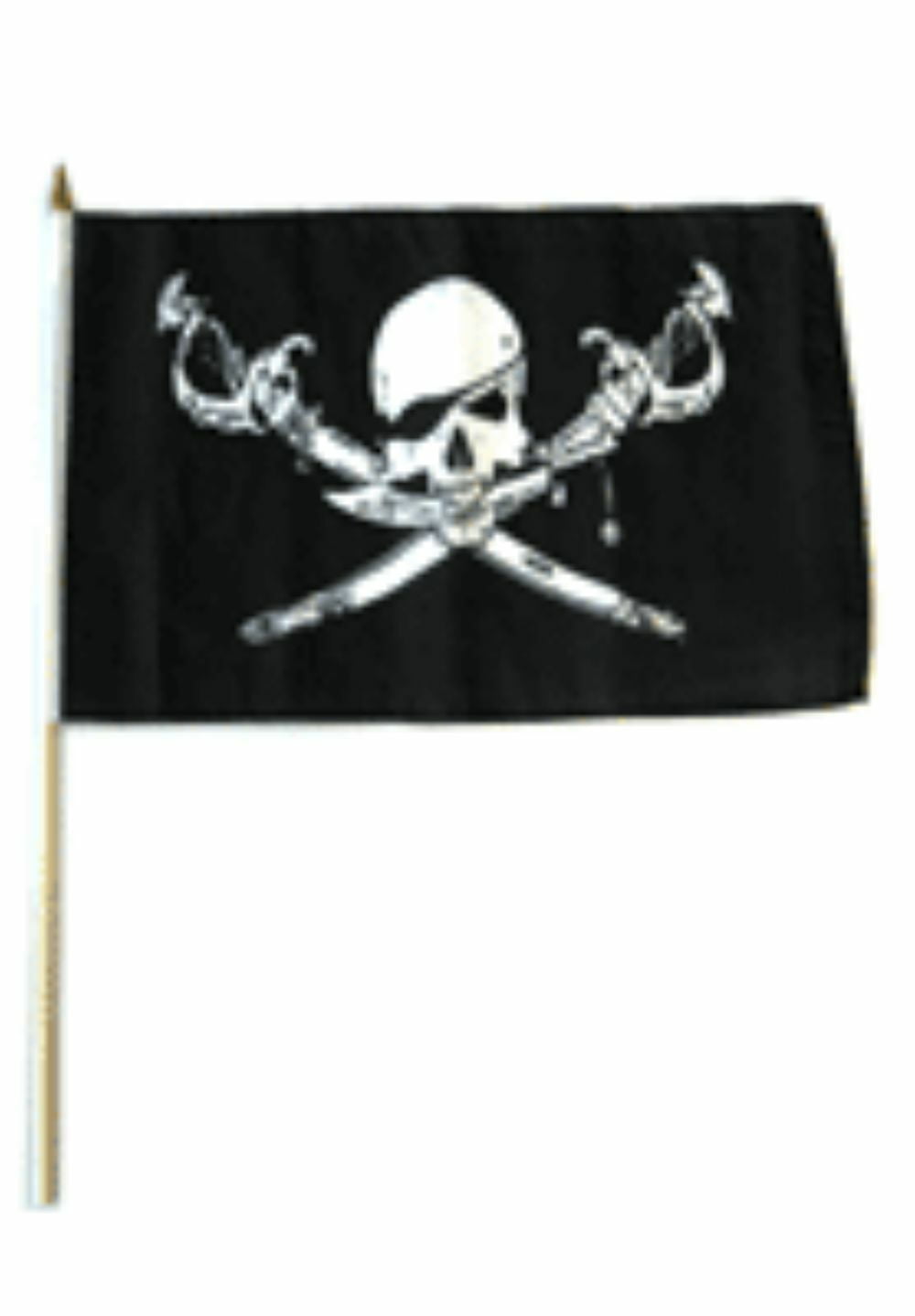 12x18 12"x18" Wholesale Combo Pirate Brethren Coast & Red Eyes Skull Stick Flag 