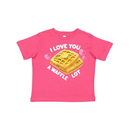 

Inktastic Valentine s Day I Love You a Waffle Lot with Hearts Gift Toddler Boy or Toddler Girl T-Shirt