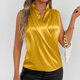 thumbnail image 5 of Camiseta sin mangas con cuello en V para mujer - Escote con volantes, tejido ligero, primavera/verano - Tallas S-XL, ropa informal/de fiesta, 5 of 8