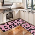 thumbnail image 3 of Kitchen Rugs Sets Of 2,Pink and Black Of Leopard Print Anti Fatigue Kitchen Mat Rugs Non Slip Washable,Decorative Kitchen Floor Mats for Kitchen,Sink,Laundry,17"x47"+17"x47", 3 of 5