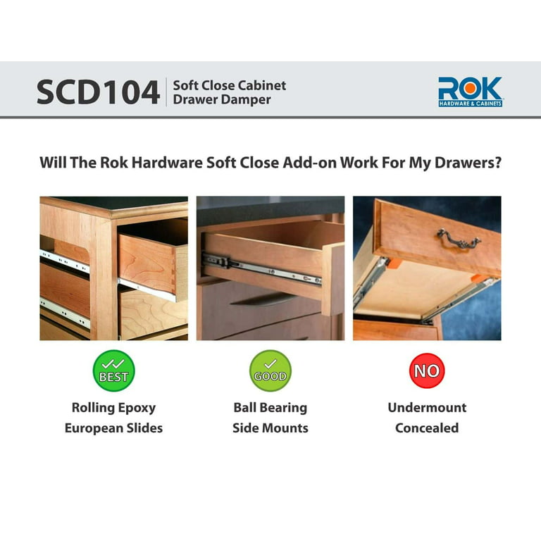 Rok Hardware Soft Close Cabinet Drawer