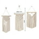thumbnail image 1 of Nvzi 1 juego de 3 tapices de macramé para colgar en la pared, diseño bohemio,para dormitorio, apartamento, dormitorio, regalo para mamá adolescente, 7,9" de ancho x 13,8" de largo, 1 of 4
