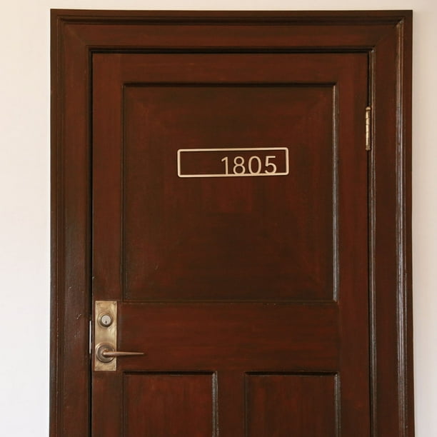FOMIYES De Casa Dorado Autoadhesivo Para Puerta Oficina Sin Tornillos Instalación Rápida