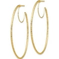 thumbnail image 2 of 14K Yellow Gold 1.5X50mm D/C With Polished Wire Hoop Earrings (50 X 50) Made In Peru tf1688, 2 of 5