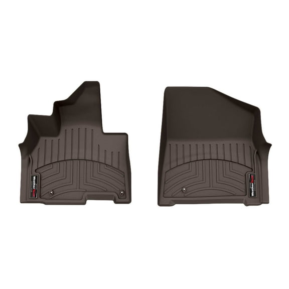 WeatherTech Custom Fit FloorLiners compatible with 2025-2026 Kia Carnival Hybrid - 1st Row (Driver & Passenger), Cocoa