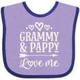 thumbnail image 3 of Inktastic Grammy and Pappy Love Me Girls Granddaughter Girls Baby Bib, 3 of 4