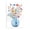 Watercolor Vase Blue Bouquet Flowers, variant on Stupell Industries Eclectic Colorful Floral Vase Canvas Art, 16 x 24, by LSR Design Studio