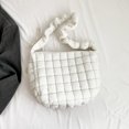 thumbnail image 4 of Bolso bandolera para mujer, bolso de mano de algodón acolchado a cuadros para mujer, bolso de mano, 4 of 8