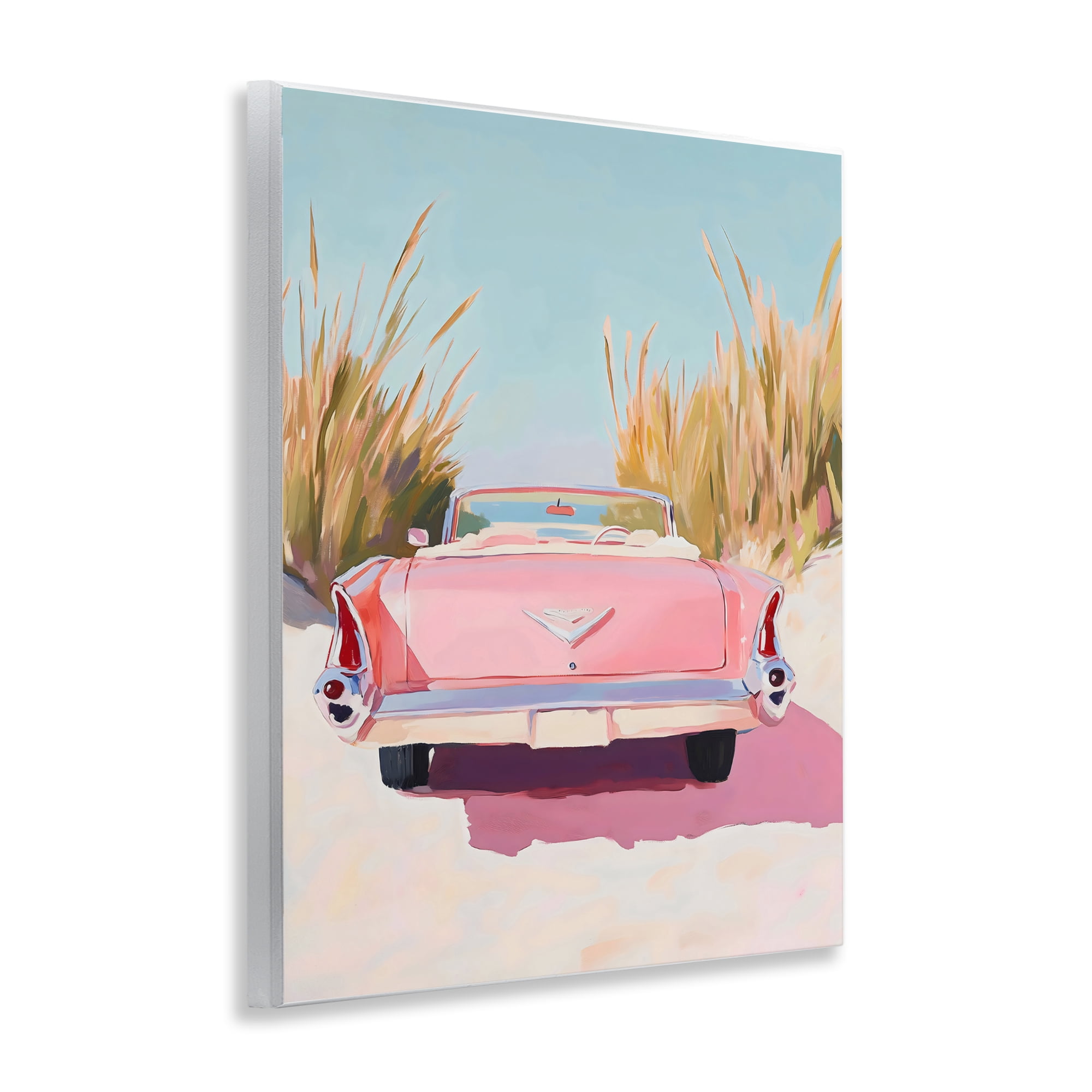 Stupell Industries Pink Cadillac on Beach Wall Plaque Art, design by The Prints Vibe