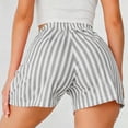 thumbnail image 4 of Admvng Womens Vertical Striped Shorts Elastic Waist Relaxed Fit Casual Shorts, 4 of 5