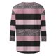 thumbnail image 2 of TaTaai Women Crew Neck 3/4 Sleeve Printed Pullover Top Casual Fashion Ladies Outdoor Gathering Wear Lightweight Breathable Non-See-Through No Fading Soft Fashion Top Gift, 2 of 5