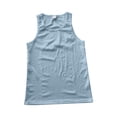 thumbnail image 4 of Men's Tank Tops Summer Knitted Ice Silk Ribbed Solid Color Round Neck Sleeveless Athletic Slim Fit Shapewear Gym Fitness Casual Vest Daily-Wear,Blue,M T-Shirts, 4 of 5