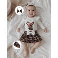 thumbnail image 3 of BemeyourBBs Newborn Baby Girl Deer Hunting Outfits Camo Outfit Deer Embroidery Ruffle Long Sleeve Romper Jungle Camo Skirt Headband Socks Set Cute Baby Spring Fall Clothes, 3 of 9