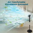 thumbnail image 2 of Aottop 16" Pedestal Standing Fan LED Display Thermometer Remote Control 3 Speeds 3 Wind Modes 8H Timer for Home Office, 2 of 7