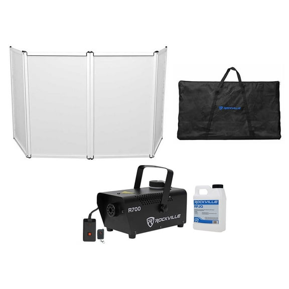 Rockville RFAAW DJ Event Facade Booth Travel Bag Scrim Fog Machine Gallon Fluid