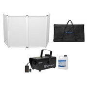 Rockville RFAAW DJ Event Facade Booth+Travel Bag+Scrim+Fog Machine+Gallon Fluid
