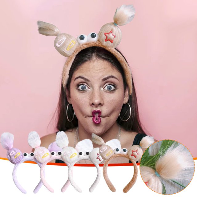onlyliua Ofertas Semanales Aro para El Pelo con Trenza Divertida de Dopamina Aro para El Pelo de Muñeca Feo y Lindo