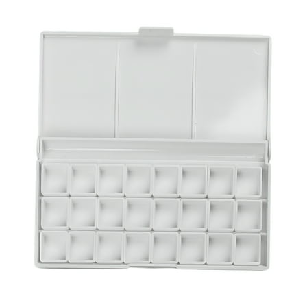CCOCC Paint Palette Holder Tray Half Pans Set for Acrylic Oil Watercolor 24 Grids