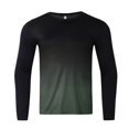 thumbnail image 4 of Afdoent Mens Long Sleeve T-Shirt Men Gradient Crew Neck T Shirts Casual Breathable Loose Sports T Shirt For Everyday Wear, 4 of 5