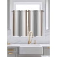 thumbnail image 2 of Tier Curtains 45 Inches Long, Brown Grey Window Treatment Curtain Drapes, Gray Farmhouse Modern Rustic Small Curtain Drapes for Bathroom Laundry Room, 27.5"x45", 2 Panels, 2 of 7