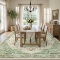 thumbnail image 4 of VUNATE 5'x7' Area Rugs for Living Room Washable Rugs Floral Vintage Area Rug Botanical Indoor Carpet Soft Rugs for Bedroom Office Dining Room Kitchen Accent Rug Contemporary Home Decor Green, 4 of 11