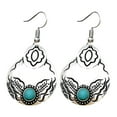 thumbnail image 1 of Boho Gemstone Turquoise Dangle Wedding Engagement Hooks Earrings Drop Jewelry, 1 of 3