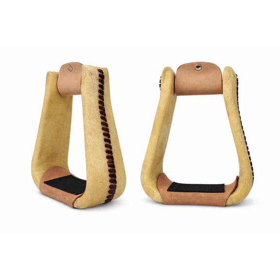 Horse Saddle 5" Wide Western Rawhide Covered Saddle Stirrups Tack 51217TN