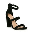 thumbnail image 1 of Liliana Triple Strap Open Toe Chunky Heel 20142, 1 of 4