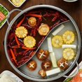 thumbnail image 3 of Divided Stainless Steel Hot Pot Cooker, 32cm Gas & Induction Compatible Double Soup Cooking Pot for Home Kitchen, 3 of 5