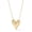 14K Yellow Gold, variant on 10K Yellow Gold Diamond-Cut Front and High Polish Back 3D Heart Necklace for Women on a 16–18 Inch Adjustable 10K Gold Cable Chain with Diamond-Cut Station Beads