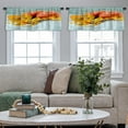 thumbnail image 4 of LALILO Kitchen Curtain Valance Autumn Pumpkin Thanksgiving Rod Pocket Window Curtain 52"x 18" Set of 2, 4 of 5