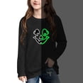 thumbnail image 2 of Glow in the Dark Pumpkin Face Sweatshirt for Girls Halloween Graphic Crewneck Long Sleeve Pullover Shirt for Kids Trick or Treat Party School and Casual Fall Wear, 2 of 10