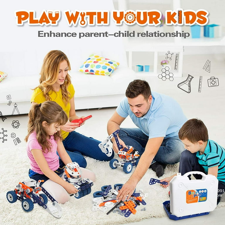 STEM Building Toys 152PCS Erector Set for Boys 6 12 DIY 12 in 1 Construction Learning Kit Walmart