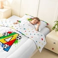 thumbnail image 4 of Erosebridal Splash Soccer Letter A Twin Comforter Sets, Sport Bedding Set for Boys and Girls, Polka Dots Reversible 2 Pieces, 1 Comforter and 1 Pillowcase, 4 of 6