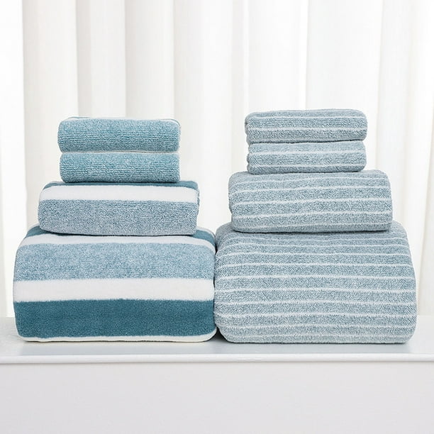 Set de toallas de baño de terciopelo hilado de 8 piezas: altamente absorbente y suave 30x30cm, 75x35cm, 70x140cm para baño, spa y gimnasio