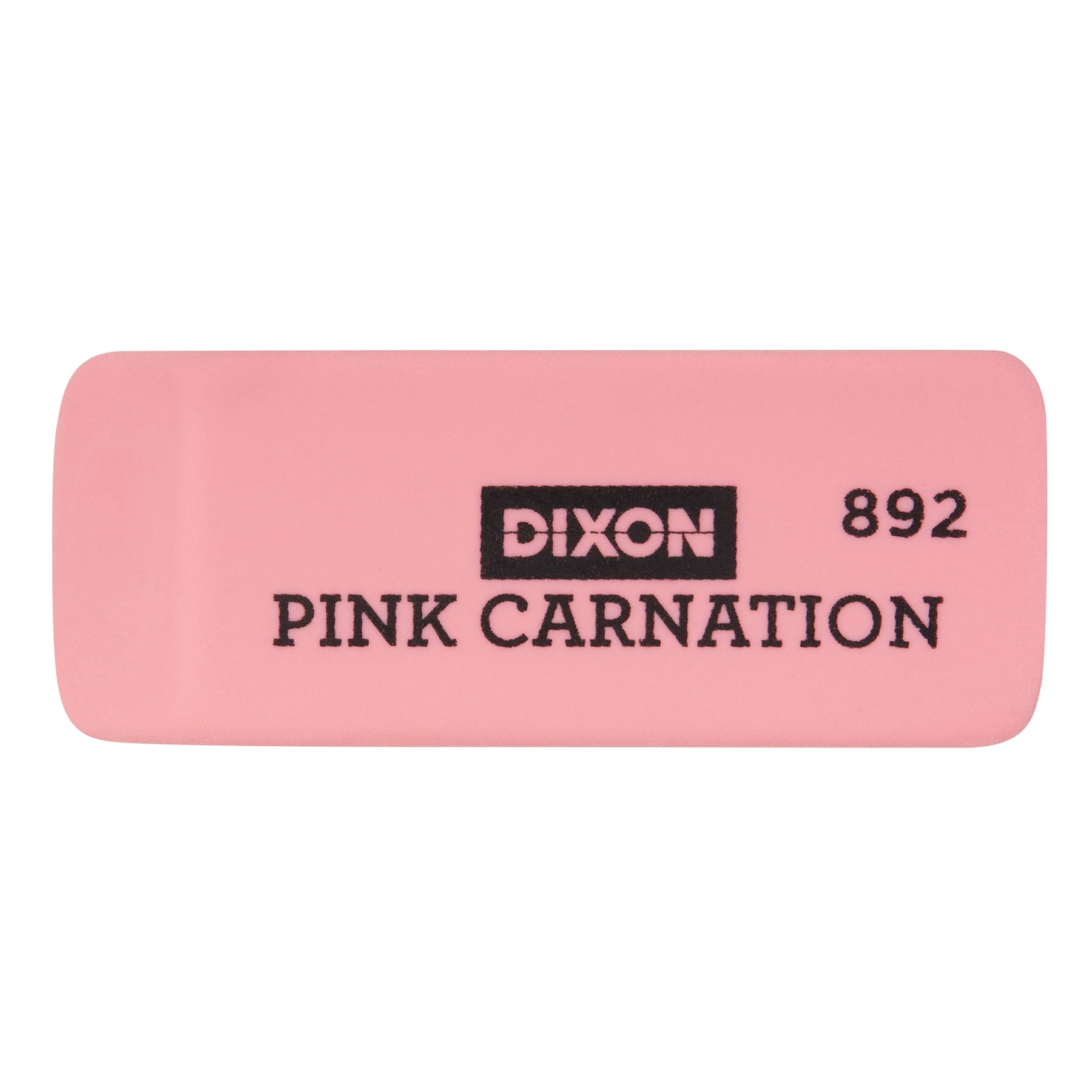 Dixon Pink Carnation Erasers, Small, 2 x 3/4 x 7/16, Pack of 36