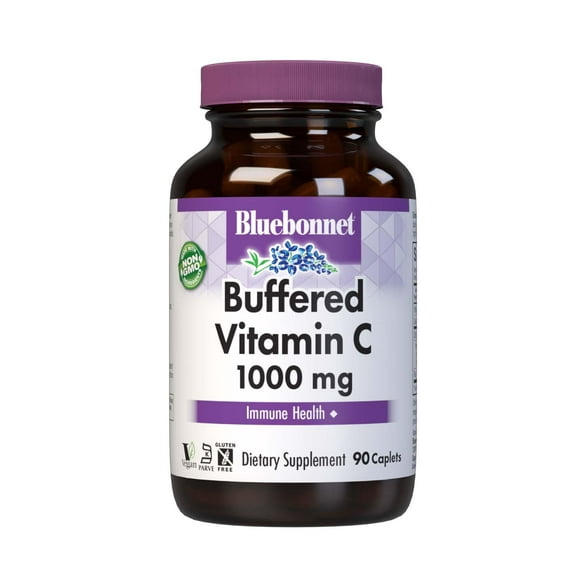 Bluebonnet Buffered Vitamin C 1000mg with Calcium Ascorbate for Immune Health*, 90 Caps