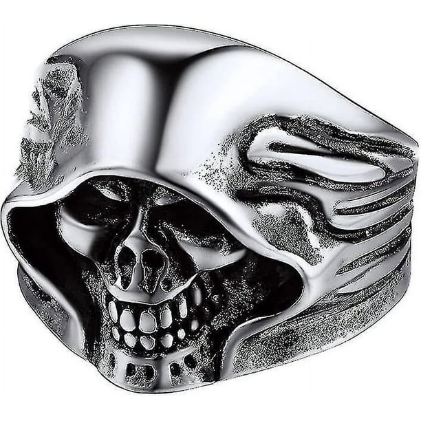 Anillos de calaveras acero inoxidable hotsell